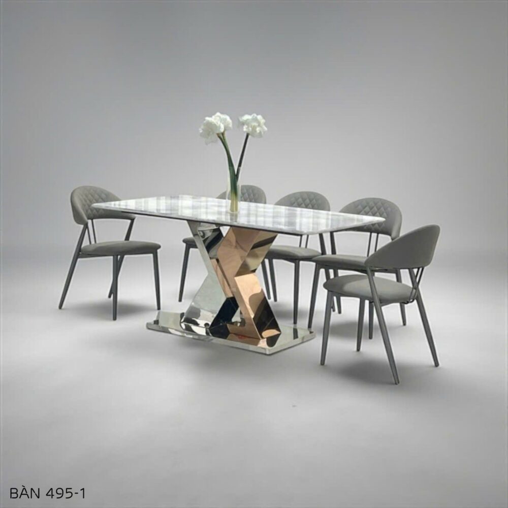 Bàn ăn mặt đá 495-1