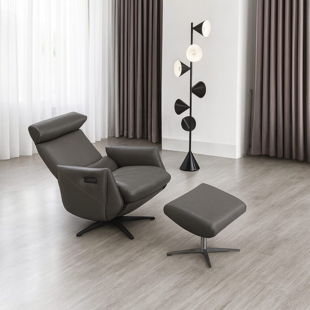 Ghế thư giãn da bò thật ch6402