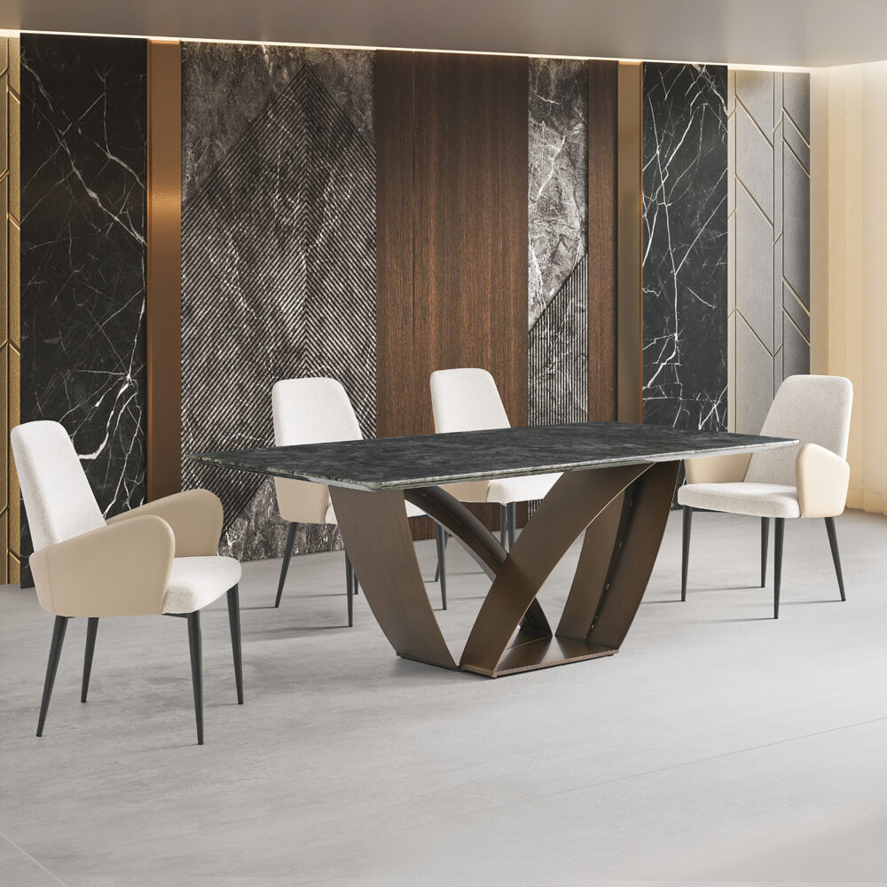 Bàn ăn đá marble D2412