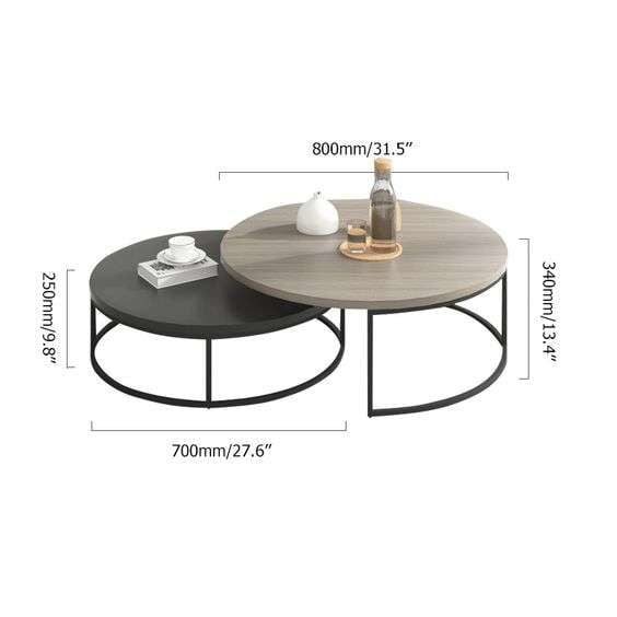 Kích thước bàn sofa hình tròn xoay