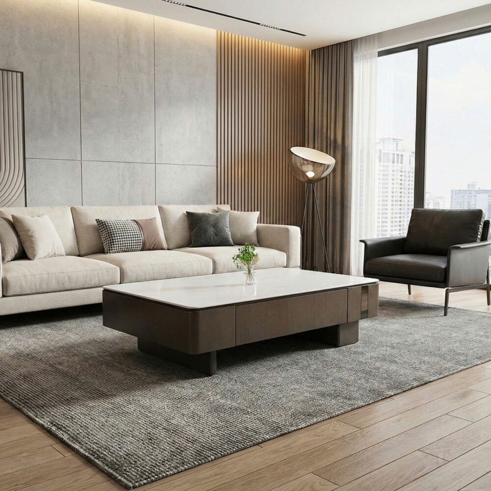 Bàn Sofa Mặt Đá Nhập Khẩu Cao Cấp JC1623