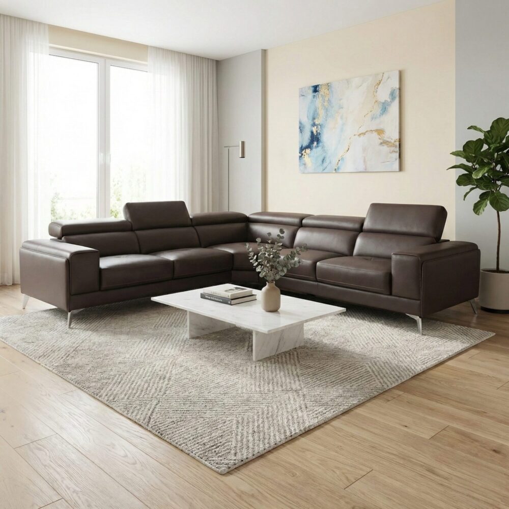 Sofa góc da bò cao cấp 2773