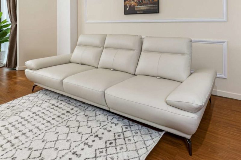 Sofa phòng khách da trắng
