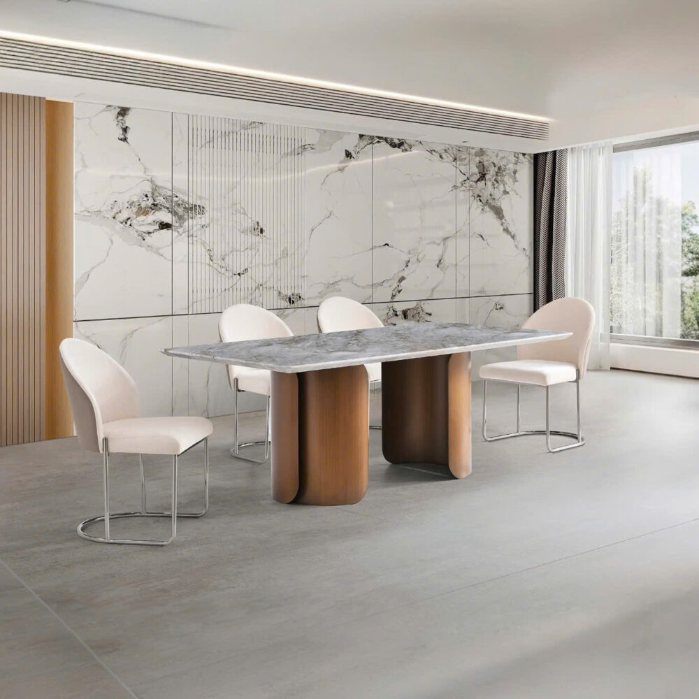 Bàn ăn đá marble D2414