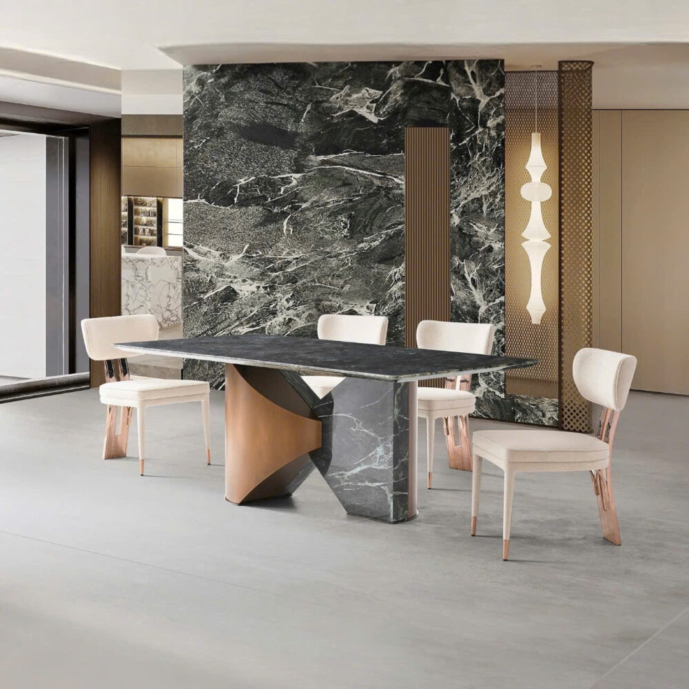 Bàn ăn đá marble D2411