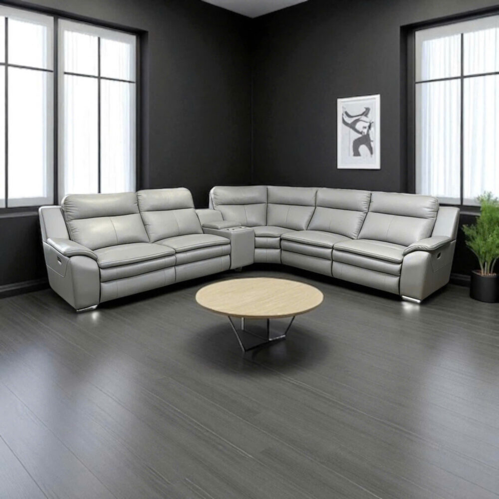 Sofa góc da bò thật chỉnh điện nhập khẩu 3242