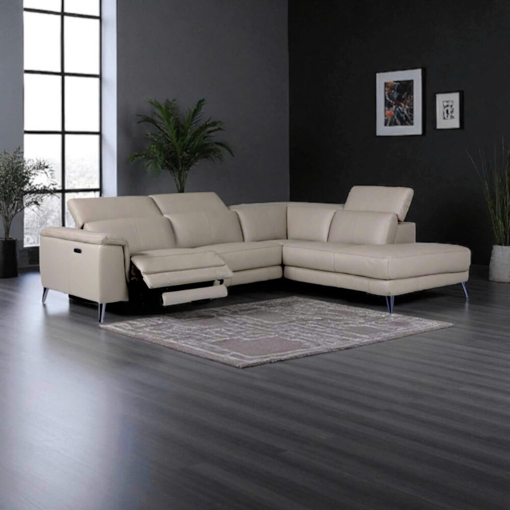 Sofa góc da bò thật chỉnh điện nhập khẩu 51035