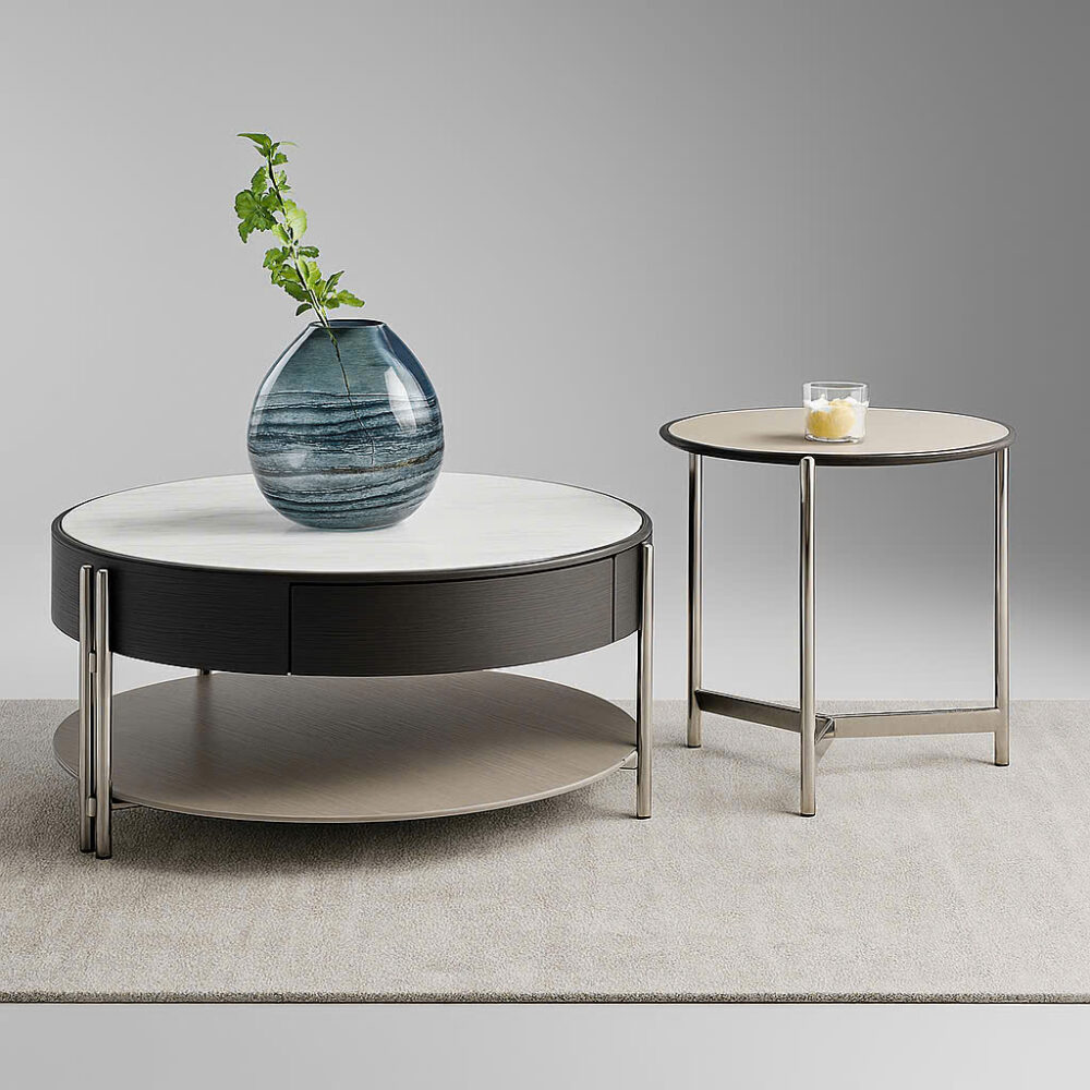 Bàn sofa tròn đôi A230