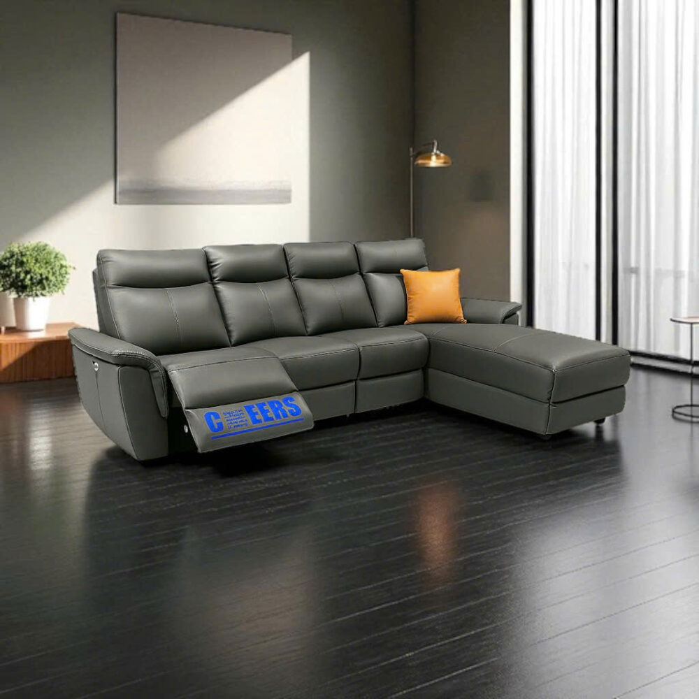 Sofa góc da bò thật chỉnh điện nhập khẩu 50763L