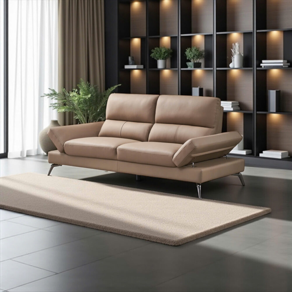 Sofa băng da bò thật nhập khẩu ZM922