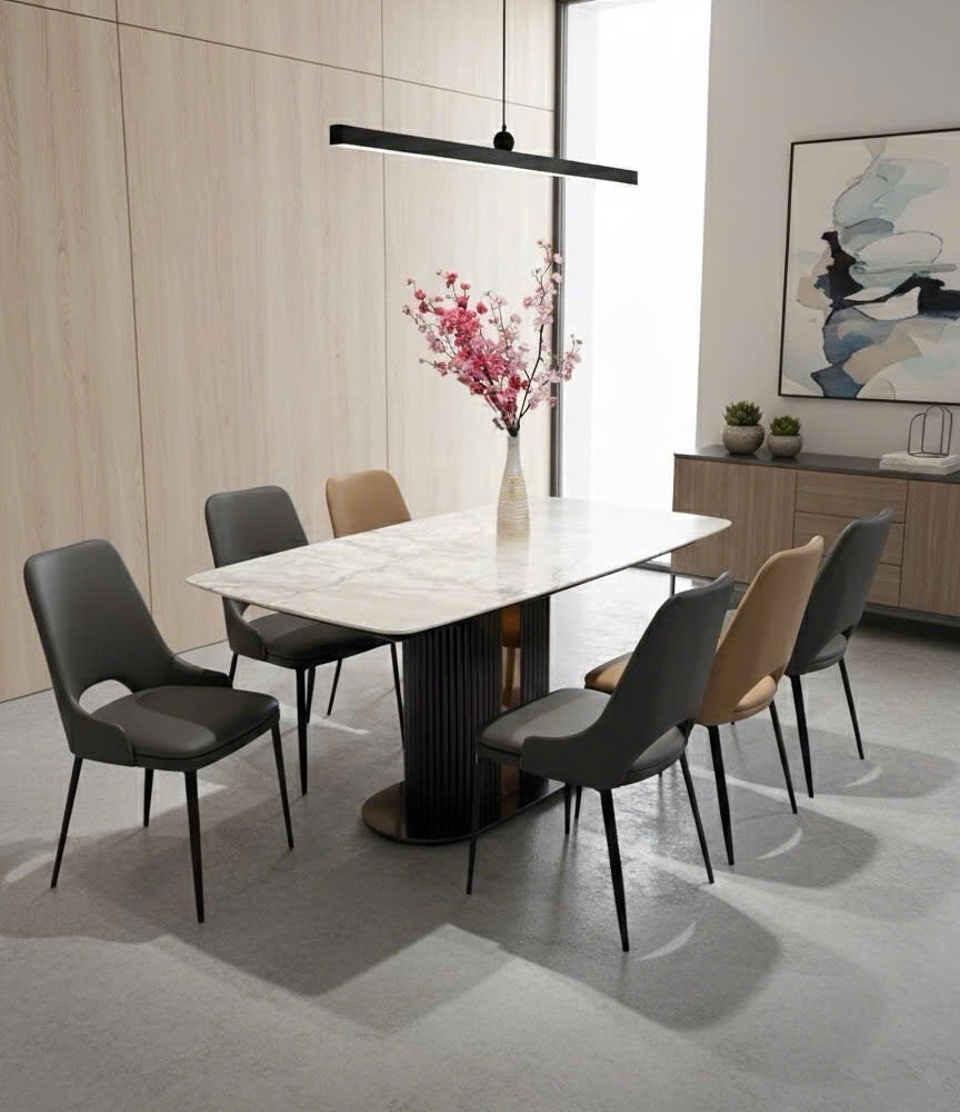 Bàn ăn mặt đá cao cấp F84