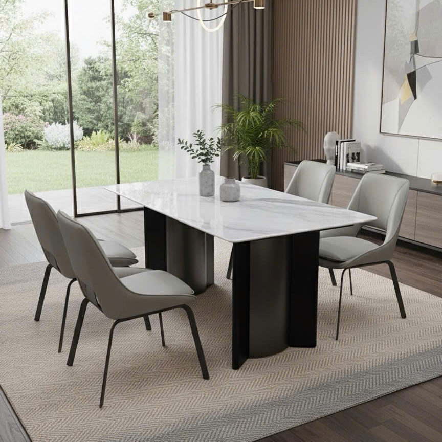 Bàn ăn mặt đá hiện đại MT861