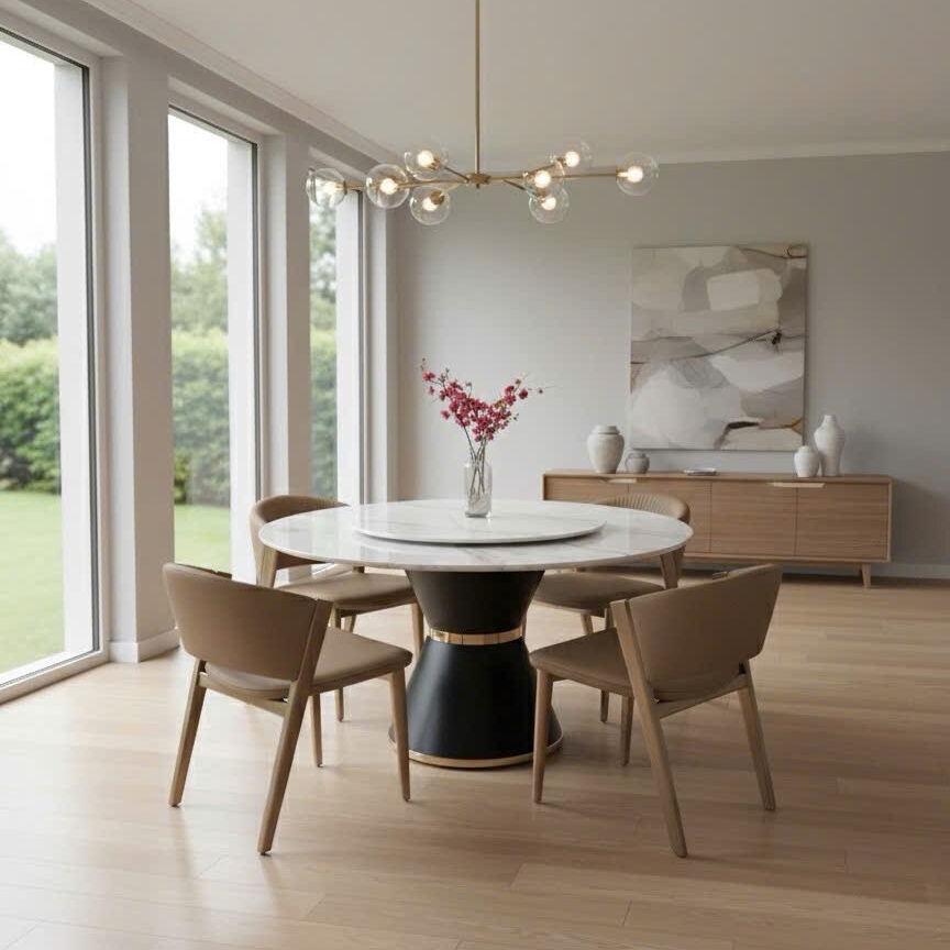 Bàn ăn ceramic tròn MR205