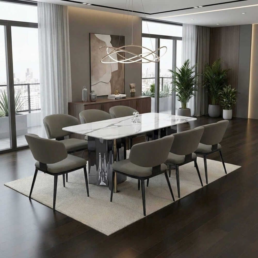 Bàn ăn mặt đá hiện đại 2078