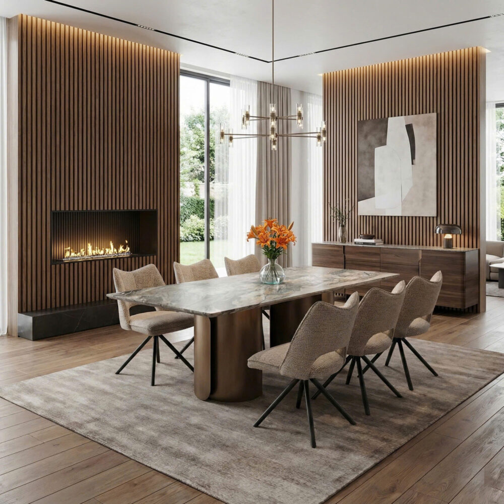 Bàn ăn đá marble D2414