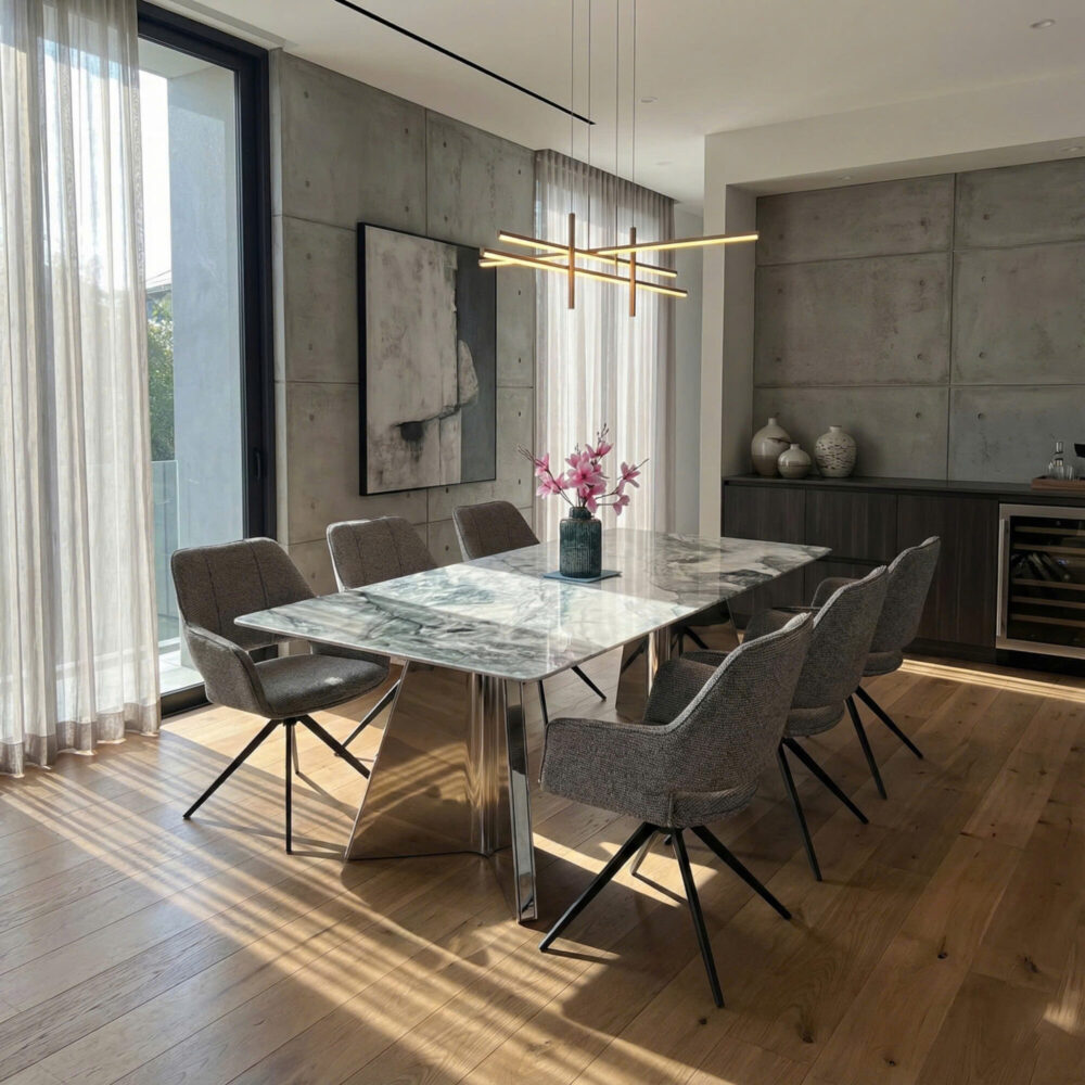 Bàn ăn mặt đá hiện đại 2058