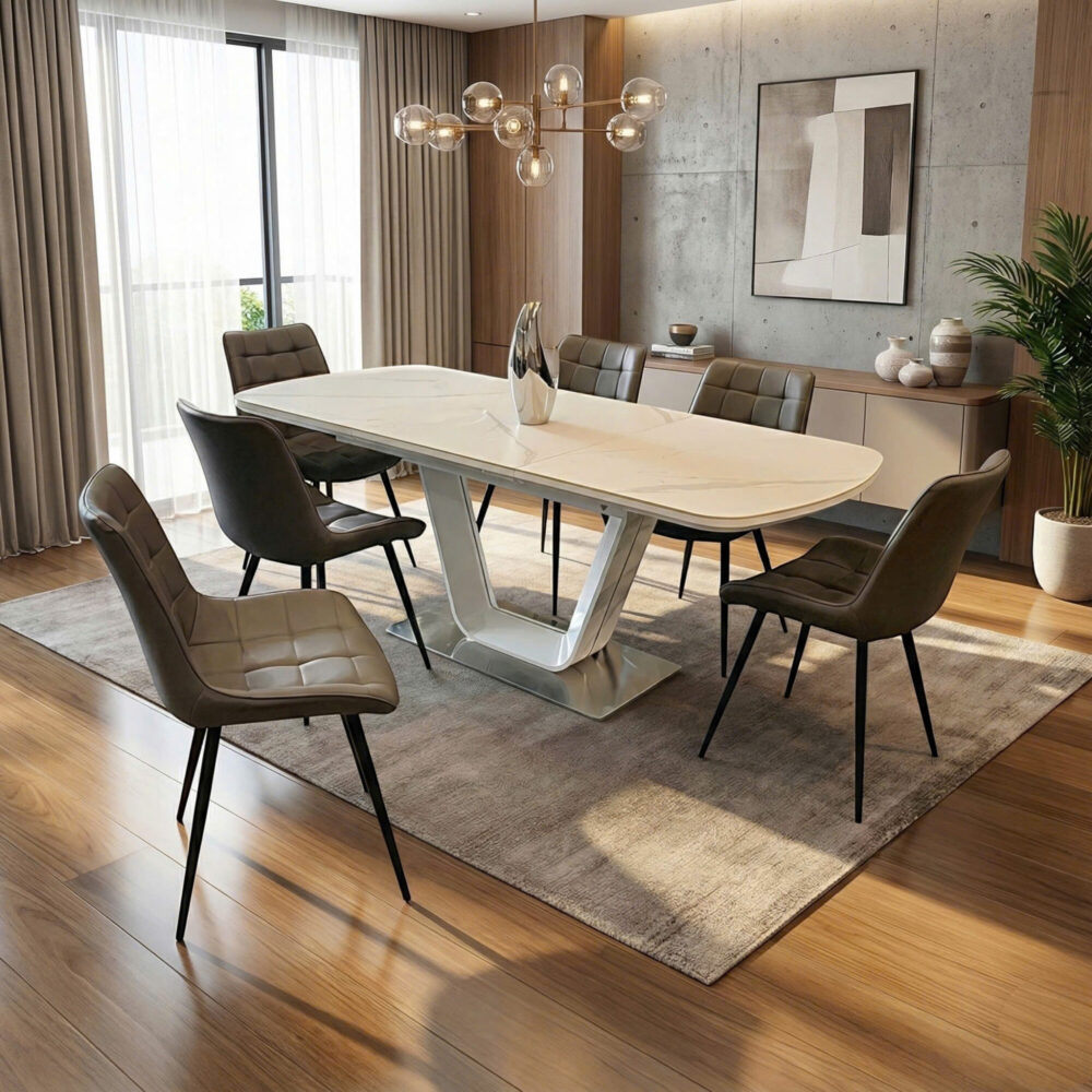 Bàn ăn ceramic mở rộng 2019