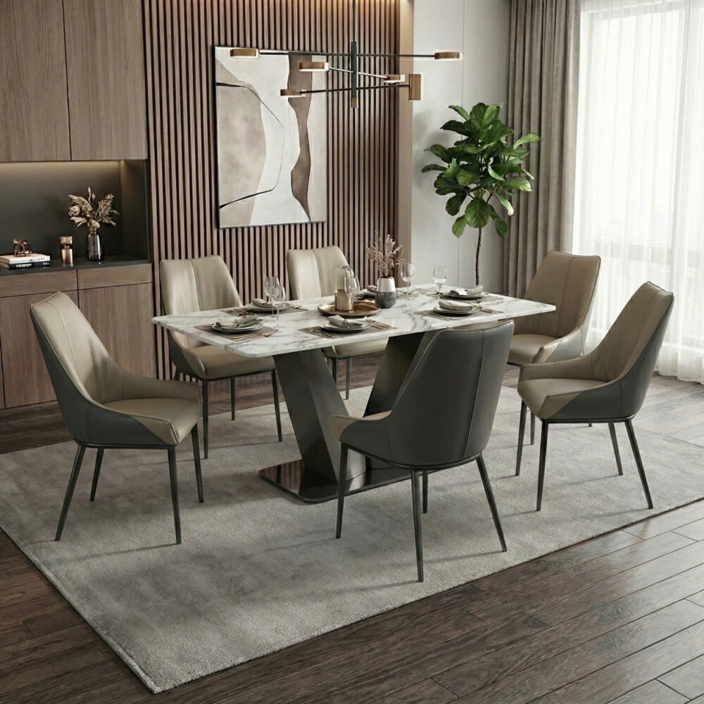 Bàn ăn mặt đá hiện đại 2043