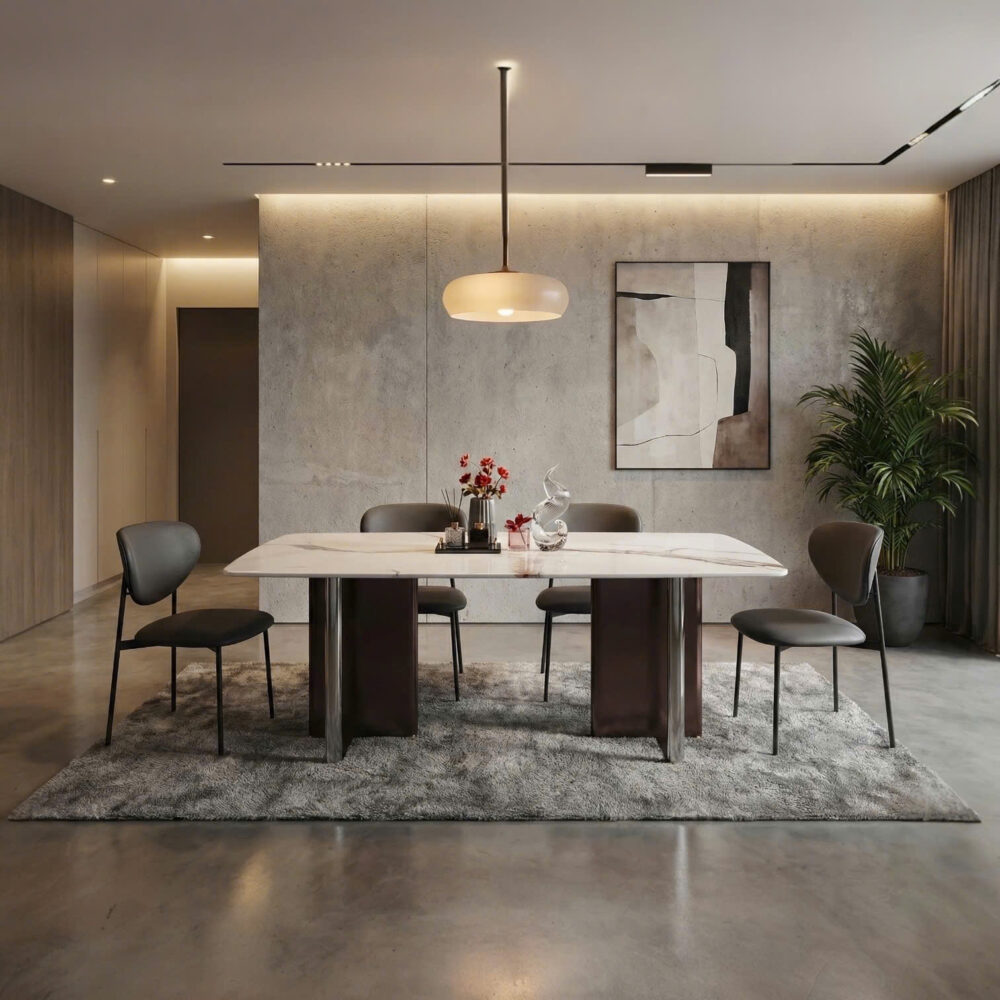 Bàn ăn mặt đá hiện đại 873