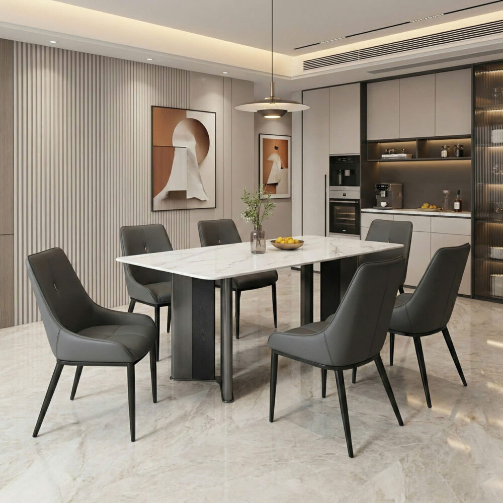 Bàn ăn mặt đá hiện đại 868