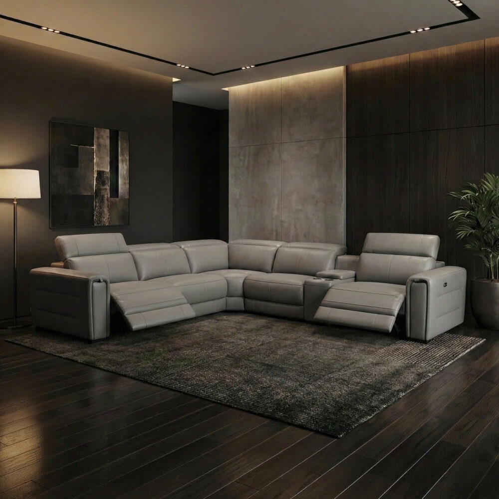 Sofa Da Bò Thư Giãn Chỉnh Điện 80331