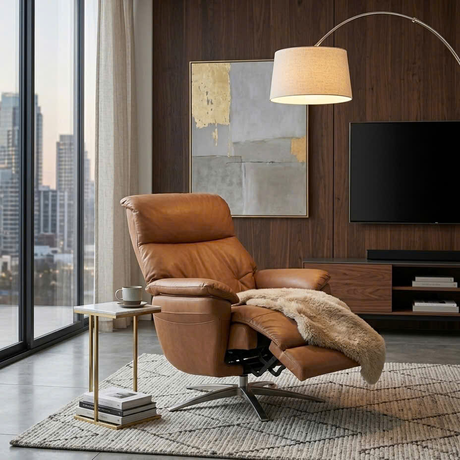 Ghế thư giãn da bò thật B275