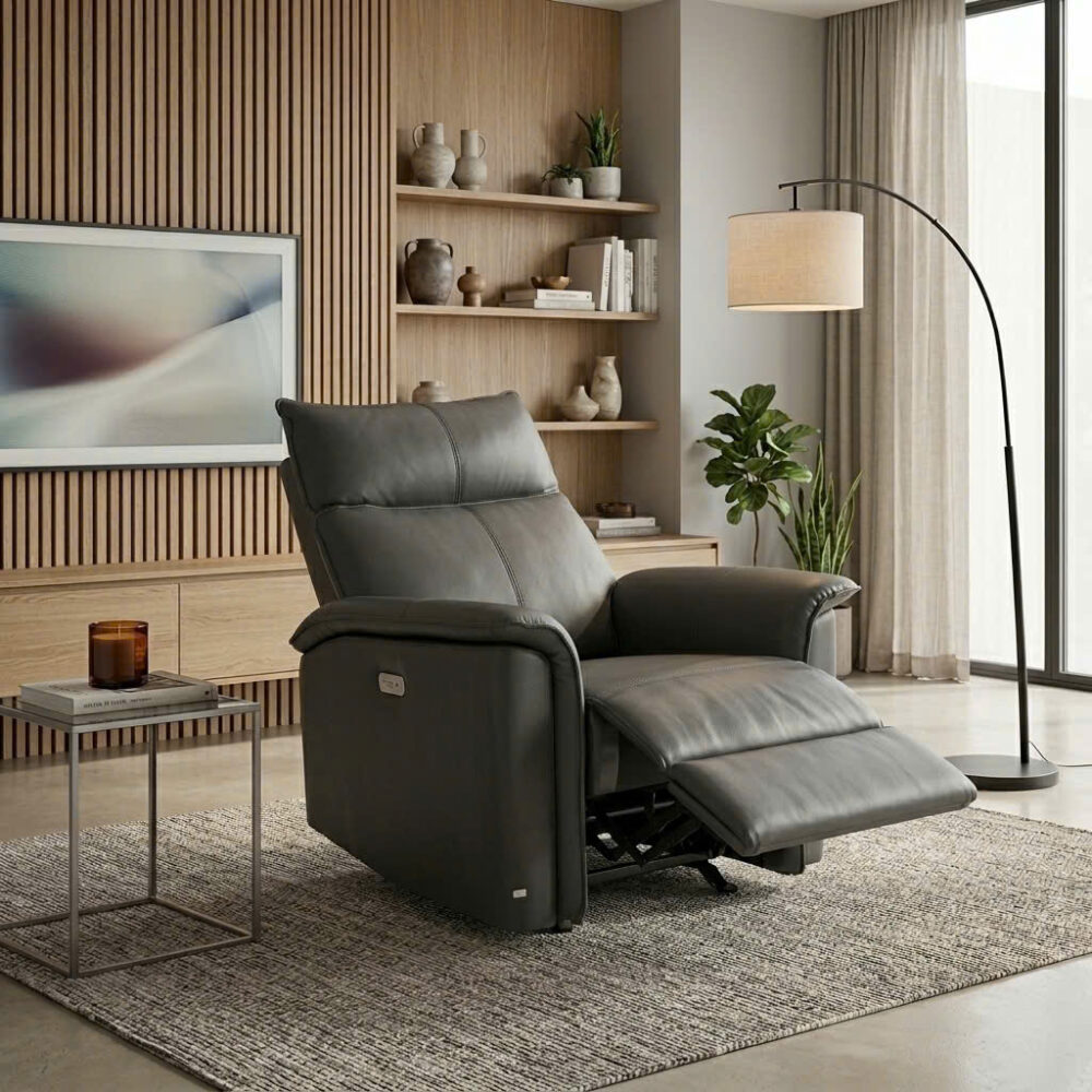 Ghế thư giãn da bò thật 1067